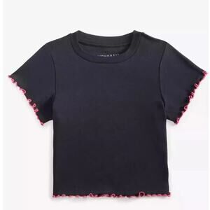 With Jules Big Girls Lettuce-Edge T-Shirt Size M